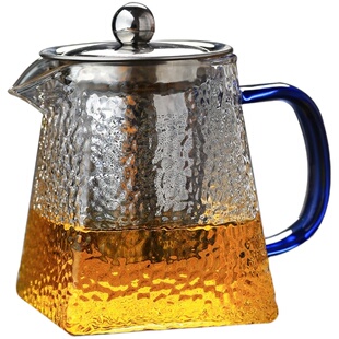 玻璃茶壶耐热泡茶壶大号方形茶具不锈钢过滤冲茶壶煮茶器茶杯套装