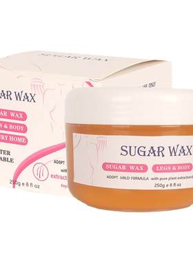 蜜蜡脱毛私密sugarwax男女士腿毛粘蜜糖蜡纸脱毛膏女腋下不留黑点