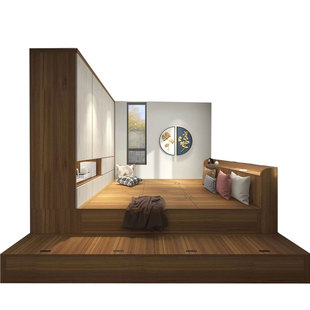 和田邨香港公屋全屋定制卧室衣柜地台床榻榻米床防潮橱房橱柜定制