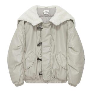 设计师品牌 IMMI 女士蛋白PU毛毛领