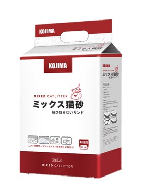 KOJIMA猫砂豆腐砂包邮20公斤除臭膨润土混合猫沙专用2.5kg8包