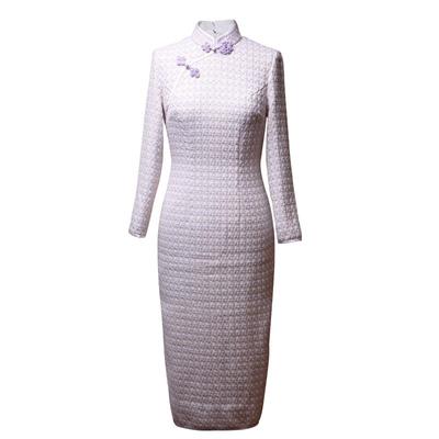 蝶恋改良羊毛呢民国风旗袍