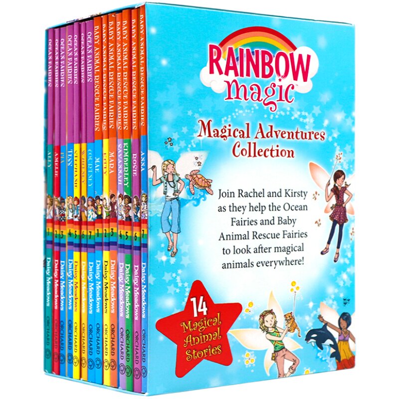 Rainbow Magic 彩虹魔法仙子14册礼盒 英文原版进口图书 英语插图章节桥梁书6-12岁 儿童课外兴趣阅读故事书