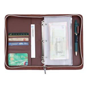 存单票据夹存折本银行定期活期存款储蓄单收纳本活页装大容量支票汇票收据收集册多功能现金存钱整理袋保护包