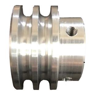 小型皮带轮双槽 铝合金槽轮圆带o型飞轮轴承带轮小电机传动轮