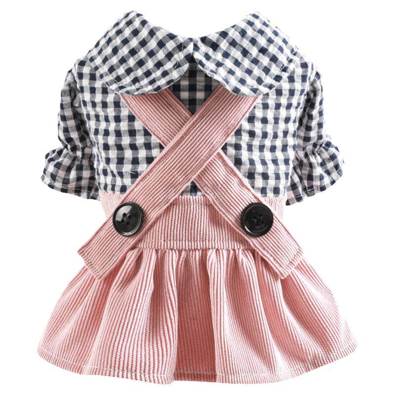 春秋薄款宠物狗狗衣服泰迪比熊裙子猫咪公主风秋冬小狗幼犬连衣裙