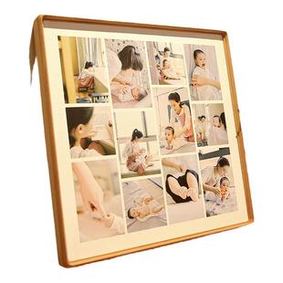 实木照片墙家庭记实相框组合全家福大相框挂墙婚纱照相框洗照片