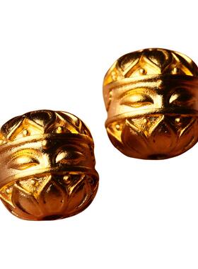 黄金色莲花童子佛面隔珠