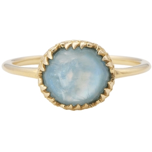 新年礼物agete/阿卡朵9K金拉长石戒指