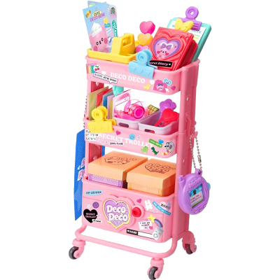 decodeco迷你移动收纳架推车玩具
