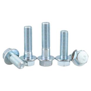 镀锌高强度8.8级六角法兰面螺栓GB5789自带垫螺丝5M6厘M10C12螺钉