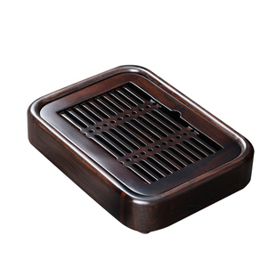 黑檀小盛水茶盘家用蓄水茶台实木简约小茶海沥水茶具托盘干泡茶盘