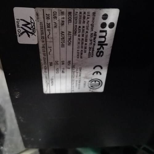 MKS 3L RPS ASTRO等离子电源，型号AX76议价