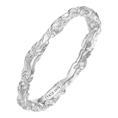 YVMIN尤目糖纸肌理纯银细戒指