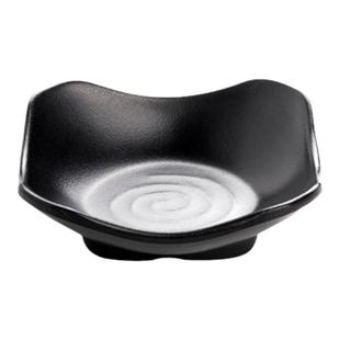 祥源美密胺餐具小味碟商用餐饮黑色调料碟酱料碟小吃碟子盘子菜碟