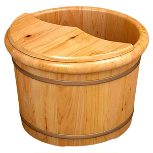 泡脚木桶家用实木洗脚桶木桶保温泡脚桶木质足浴桶养生按摩泡脚盆