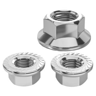 304不锈钢细牙/反牙法兰螺母 DIN6923螺帽螺丝帽M3M4M5M6M8M10M12