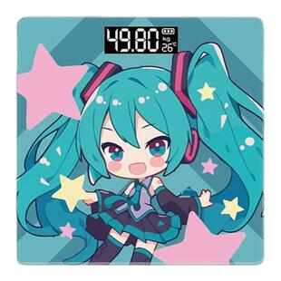 可爱卡通智能体脂秤充电体重秤家用款防爆电子秤精准测脂肪人体秤