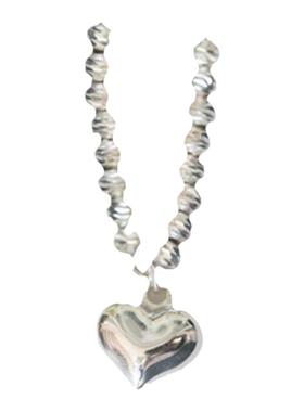 一枝橘925银爱心项链轻奢高级感