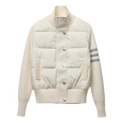 90白鸭绒针织拼接羽绒服