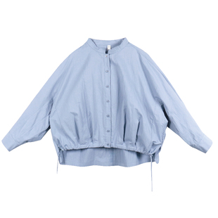 Jane express/简表达纯色立领多巴胺纯色系极简风衬衫女CCY62004