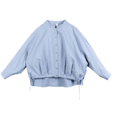 Janeexpress纯色立领衬衫