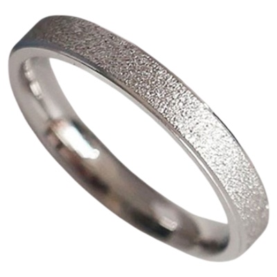 S925纯银磨砂银色情侣戒指