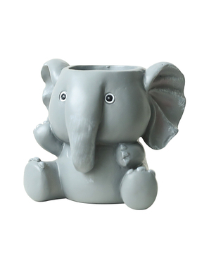 欧式简约树脂工艺品大象笔筒装饰摆件装饰品客厅少女创意可爱摆设