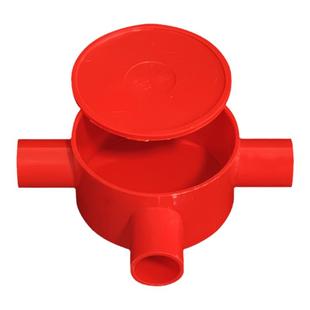 分线盒pvc家用明装接线三通过路带盖20圆形司令箱4分开关插座底盒