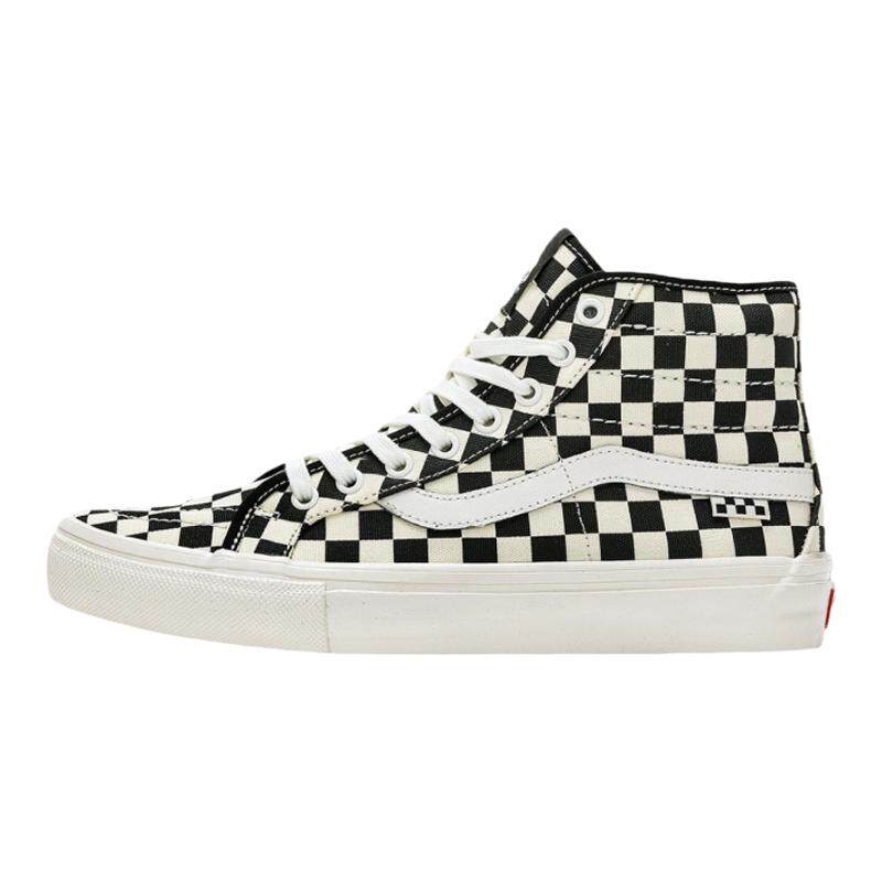 VANS范斯Skate SK8-Hi 黑白棋盘格高帮男女帆布滑板鞋VN0A5KYBFS8