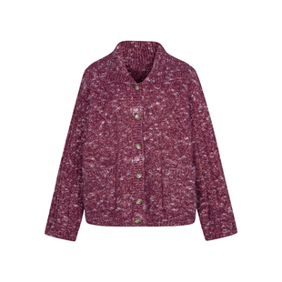 dorydory原创设计树莓红外穿重工加厚毛衣外套针织开衫女秋冬上衣