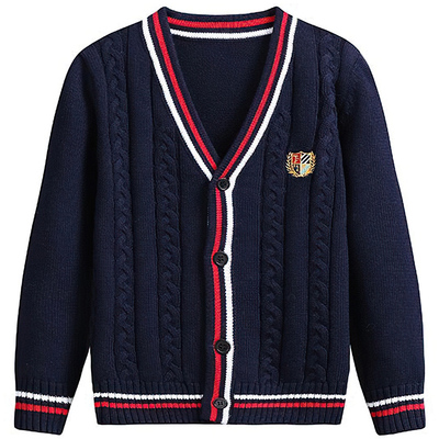 纯棉开衫男女童学院风