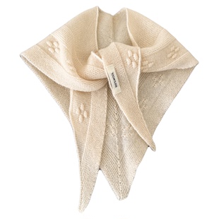 100%羊毛针织小围巾女秋冬氛围搭配领巾ins三角巾百搭点缀小披肩