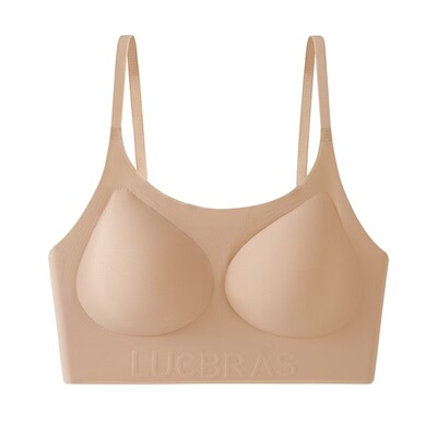 粉底液内衣隐形无痕深肤色薄款聚拢背心式文胸无钢圈大码女士胸罩