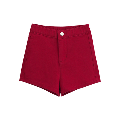 高腰松紧腰丰胯裤显腿长牛仔短裤