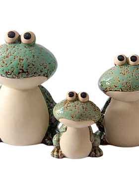 创意陶瓷工艺装饰品小摆件套装