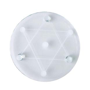 水晶底座玻璃底座托七星阵水晶球底盘玻璃底托七星盘10cm支架摆件