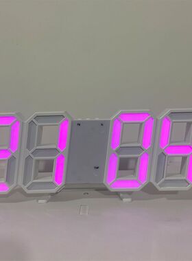 LED立体夜光数字时钟简约智能桌面挂墙两用居家静音计时器