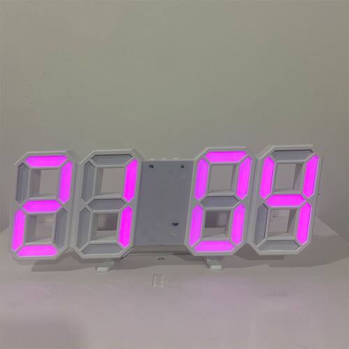 LED立体夜光数字时钟简约智能桌面挂墙两用居家静音计时器