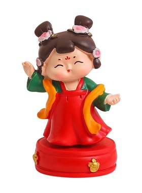 中式古风国潮唐小环仕女树脂摆件