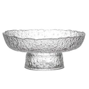 新款高级感琉璃水果盘家用客厅圆形托盘摆件简约现代供果盘子贡盘