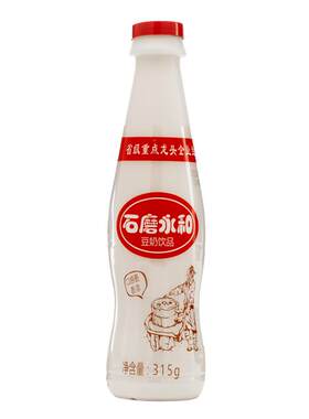 爱心牛石磨豆奶瓶装315g早餐饮品