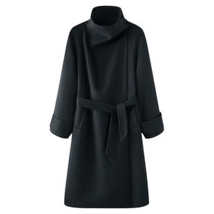 A Memory Inside澳大利亚进口羊毛毛呢外套女一粒扣气质羊绒大衣