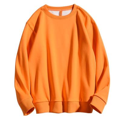 慵懒韩版橘色无帽男女新款加绒