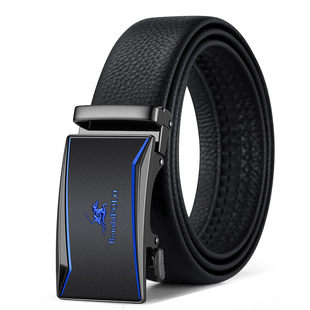 保罗正品皮带男士真皮自动扣头层纯牛皮十大男款腰带高档品牌裤带