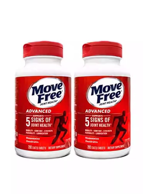 Schiff Move Free益节氨糖软骨素红瓶日常关节养护*2瓶装