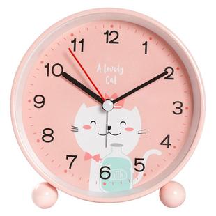 时钟摆台式儿童用小学生闹钟女孩专用起床神器桌面客厅表卡通钟表