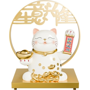 自动摇手招财猫新店开业礼物店铺前台收银台生意兴隆摆件高档礼品