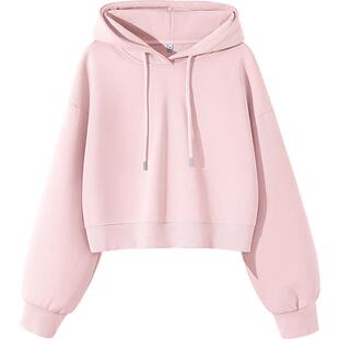 唐狮官方连帽卫衣外套女2026新款春季宽松短款帽衫大码套头上衣VC