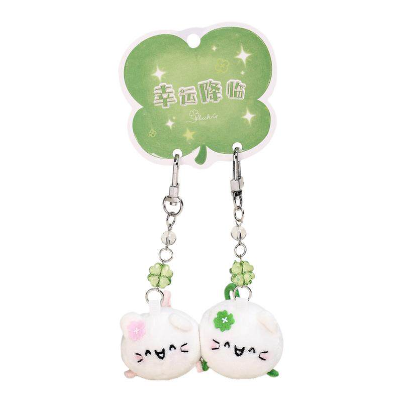 四叶草小猫情侣闺蜜一对书包挂件